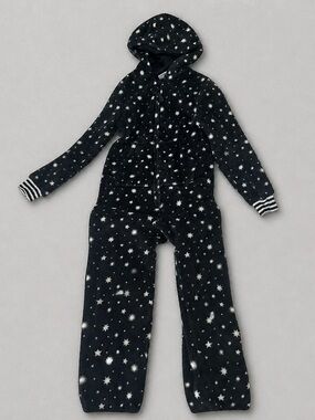art class Black Star-Print Hooded One-Piece Bodysuit